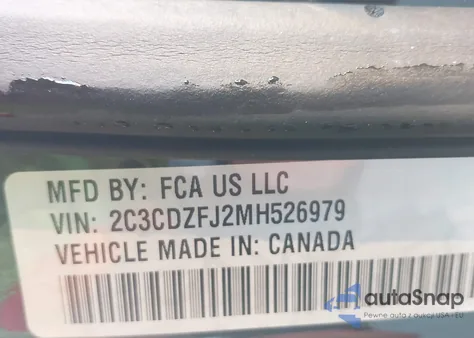 2021 Dodge Challenger R/T Scat Pack из США, поврежденный, VIN 2C3CDZFJ2MH526979